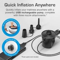 Single Camping Air Bed – Navy/White -Outdoor Camping Shop k0a5c33e6003e398342410552331f9a4f