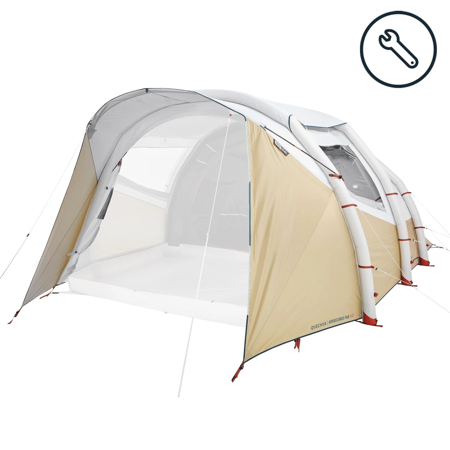 Quechua FLYSHEET - SPARE PART FOR THE AIR SECONDS 5.2 FRESH&BLACK TENT 1 Quechua FLYSHEET - SPARE PART FOR THE AIR SECONDS 5.2 FRESH&BLACK TENT