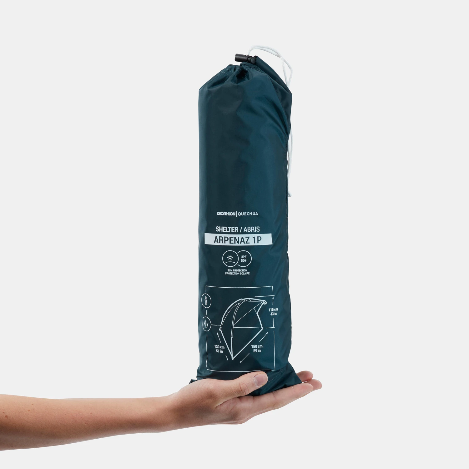 Quechua Camping Shelter With Poles - 1 Person 2 Quechua Camping Shelter With Poles - 1 Person - Image 2