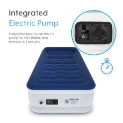 Single Comfort Plus Air Bed – Navy/White -Outdoor Camping Shop k1e65e241f1b320f3665287f518eda73d