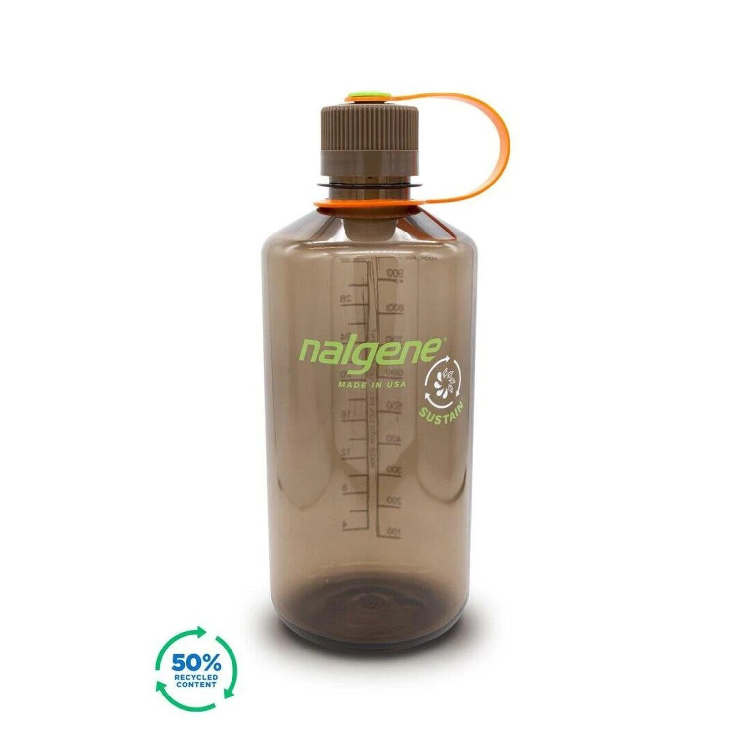Nalgene 1L Narrow Mouth Sustain Water Bottle - Made From 50% Plastic Waste 9 Nalgene 1L Narrow Mouth Sustain Water Bottle - Made From 50% Plastic Waste - Image 9