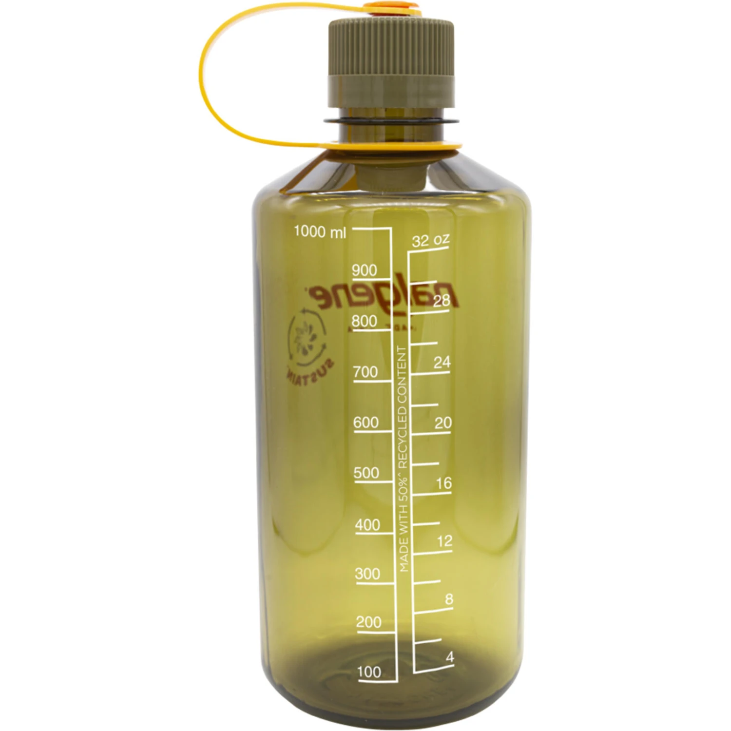 Nalgene 1L Narrow Mouth Sustain Water Bottle - Made From 50% Plastic Waste 2 Nalgene 1L Narrow Mouth Sustain Water Bottle - Made From 50% Plastic Waste - Image 2