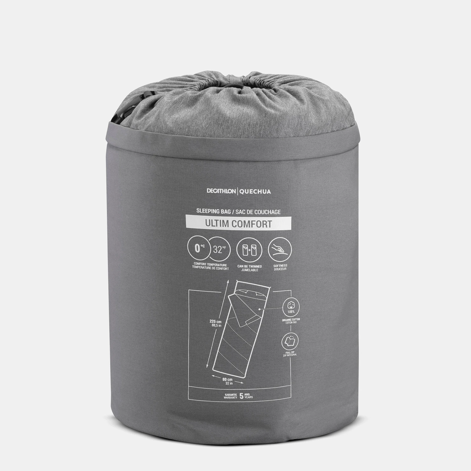 Quechua COTTON SLEEPING BAG FOR CAMPING 3 Quechua COTTON SLEEPING BAG FOR CAMPING - Image 3