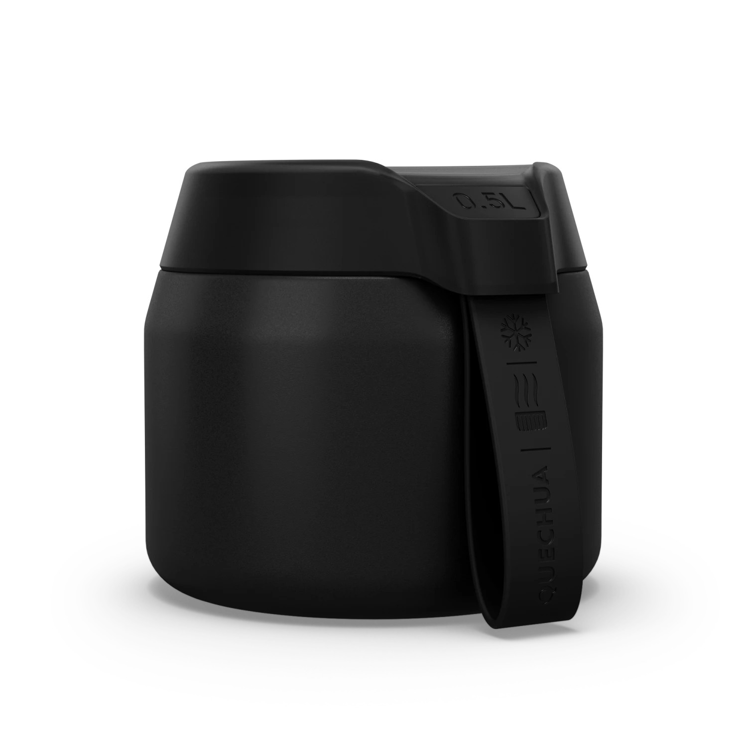 Quechua Stainless Steel Isothermal Food Box For Hiking MH500 0.5 L Black 1 Quechua Stainless Steel Isothermal Food Box For Hiking MH500 0.5 L Black