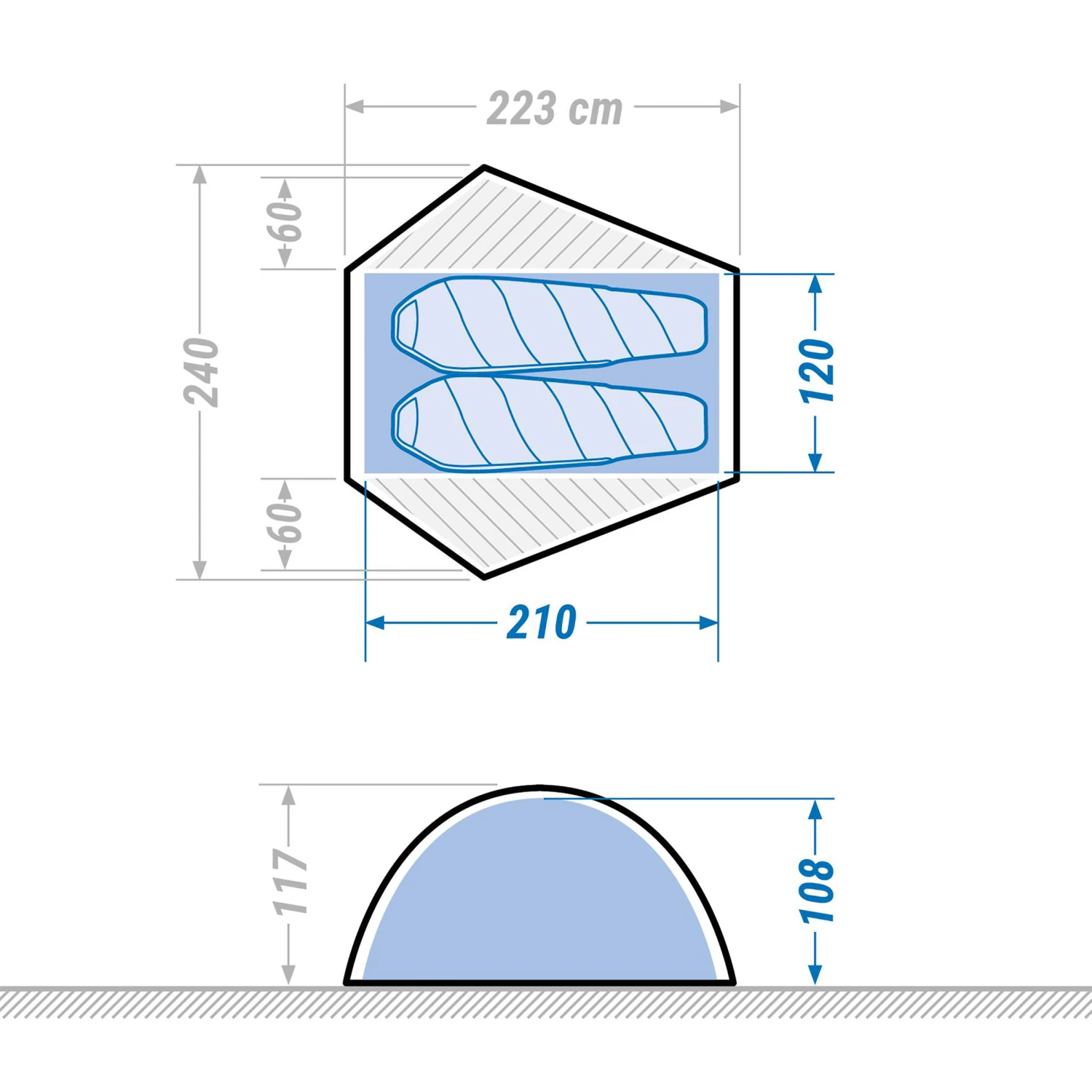 2 Man Trekking Dome Tent - MT500 4 2 Man Trekking Dome Tent - MT500 - Image 4
