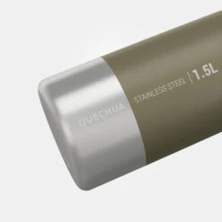 Quechua Stainless Steel Hiking Flask With Screw Cap MH100 1.5 L Khaki -Outdoor Camping Shop ke00fb3c1718e1f1884a8d1ed33b7a366